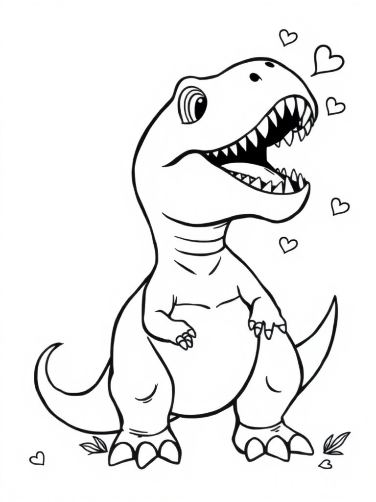 cute T-rex roaring
