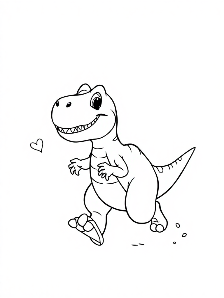 cute T-rex runing