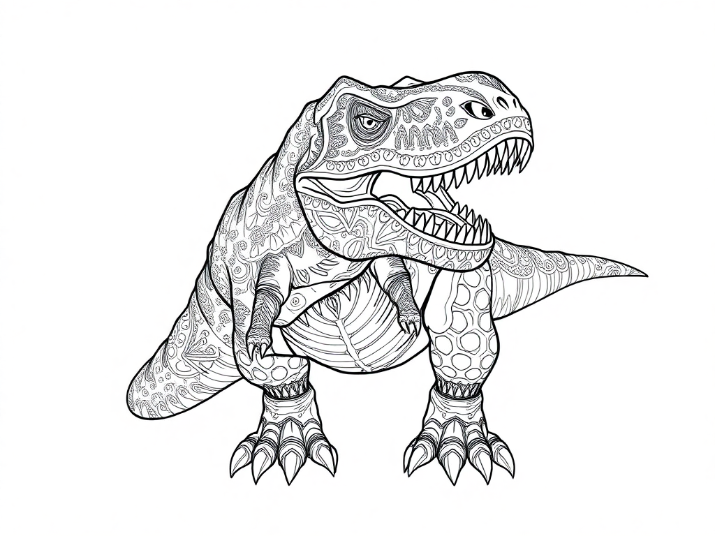 Fierce T-Rex roaring
