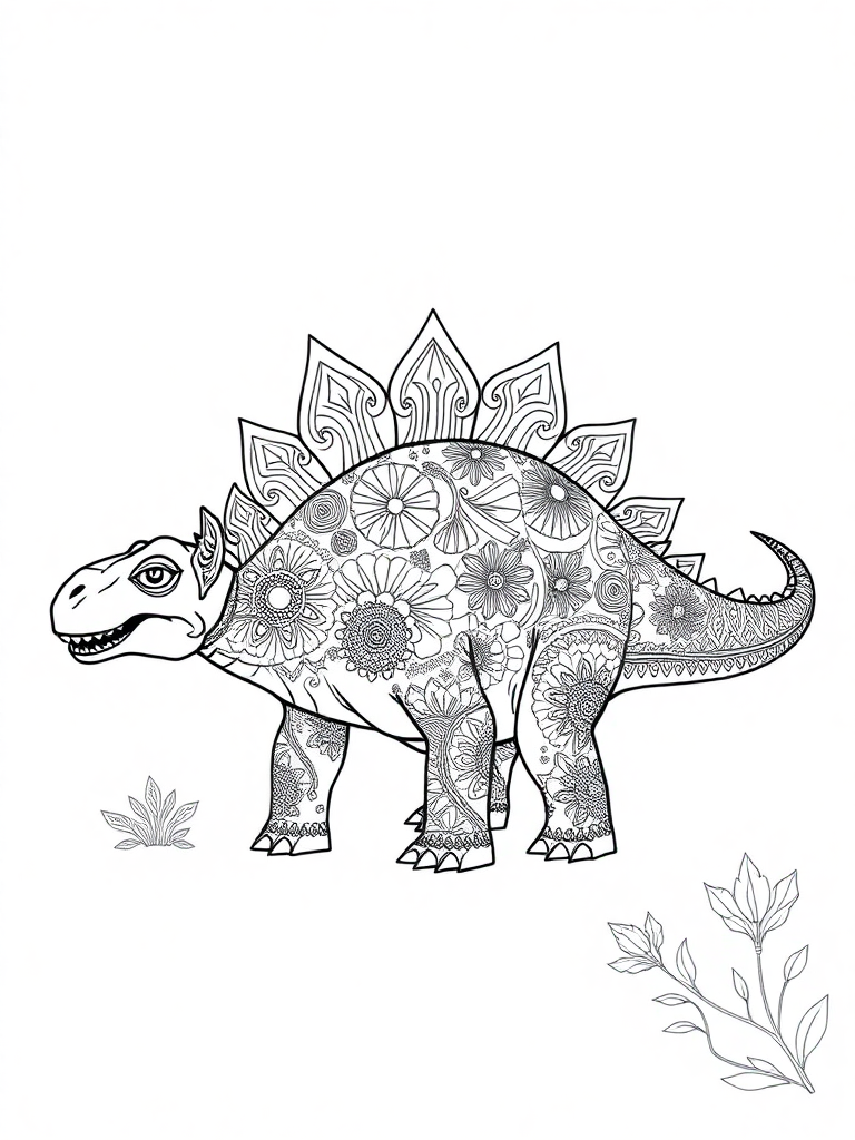 Stegosaurus with jurassic background