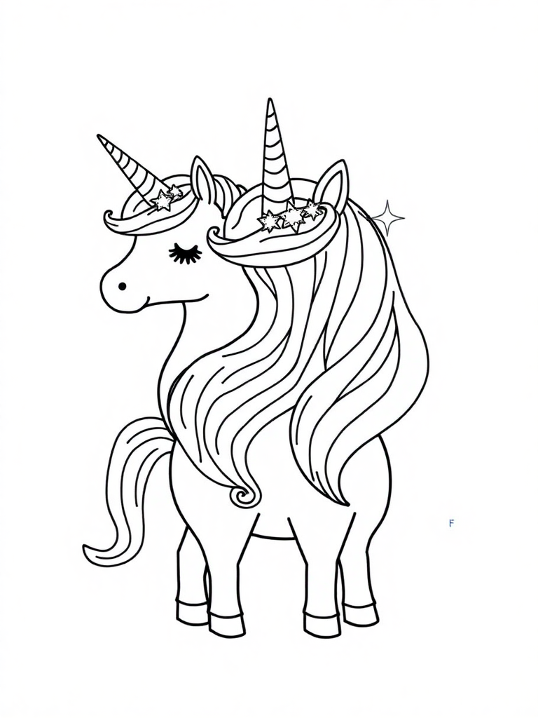 Rainbow unicorns with sparkly horns