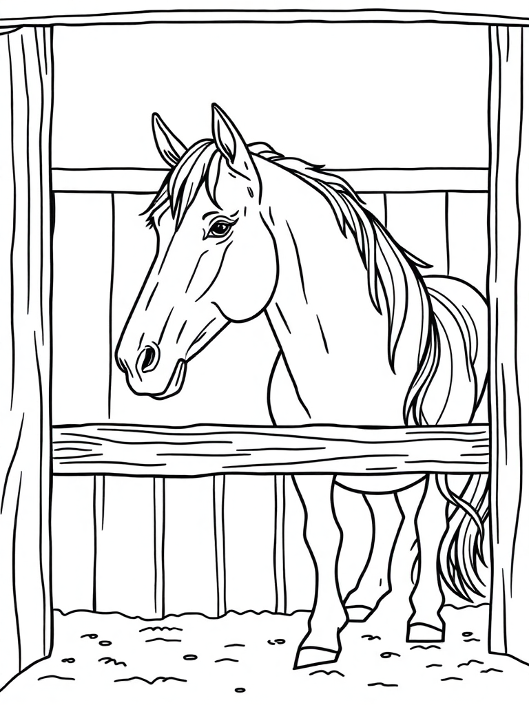 Arabian Horse in the stable