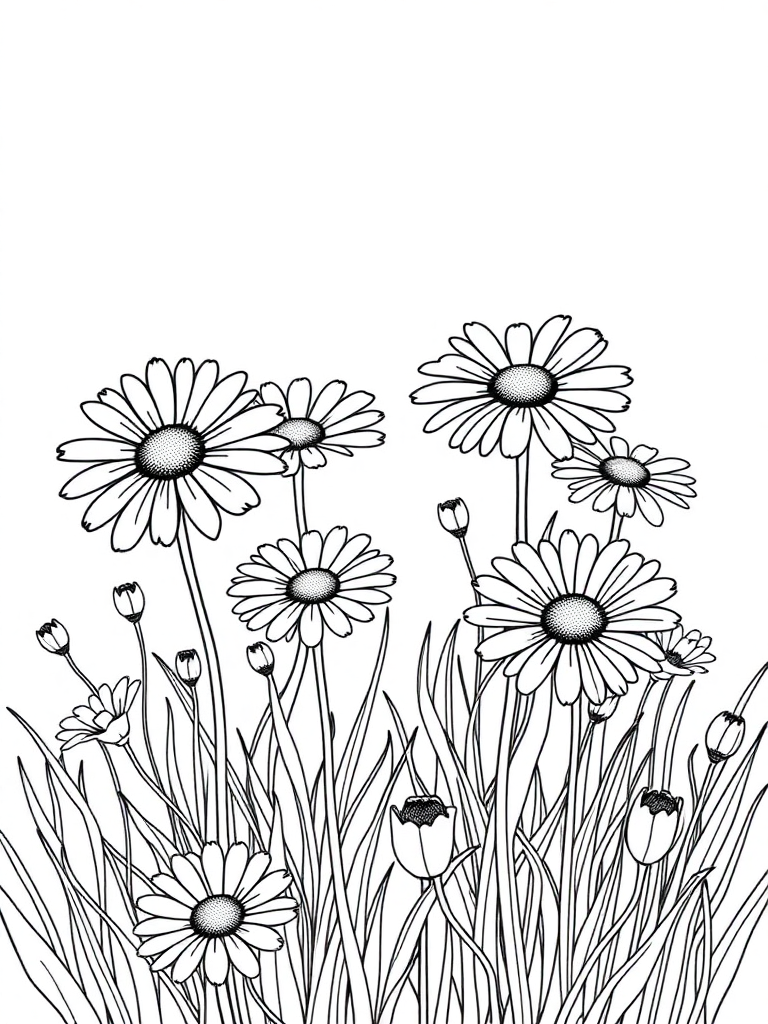 Beatiful daisy in the field