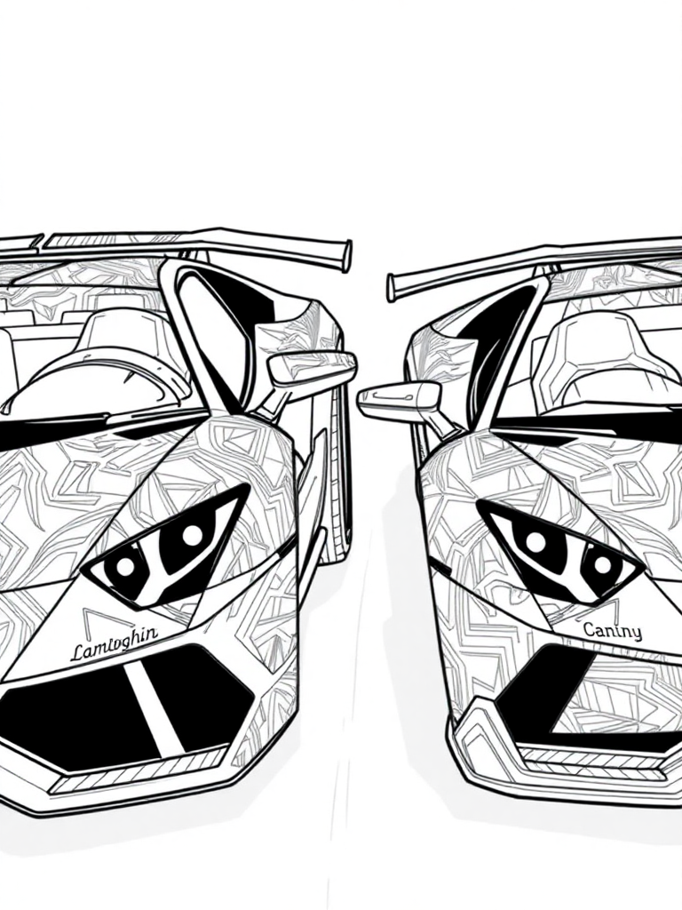 Two Lamborghini Cars Racing