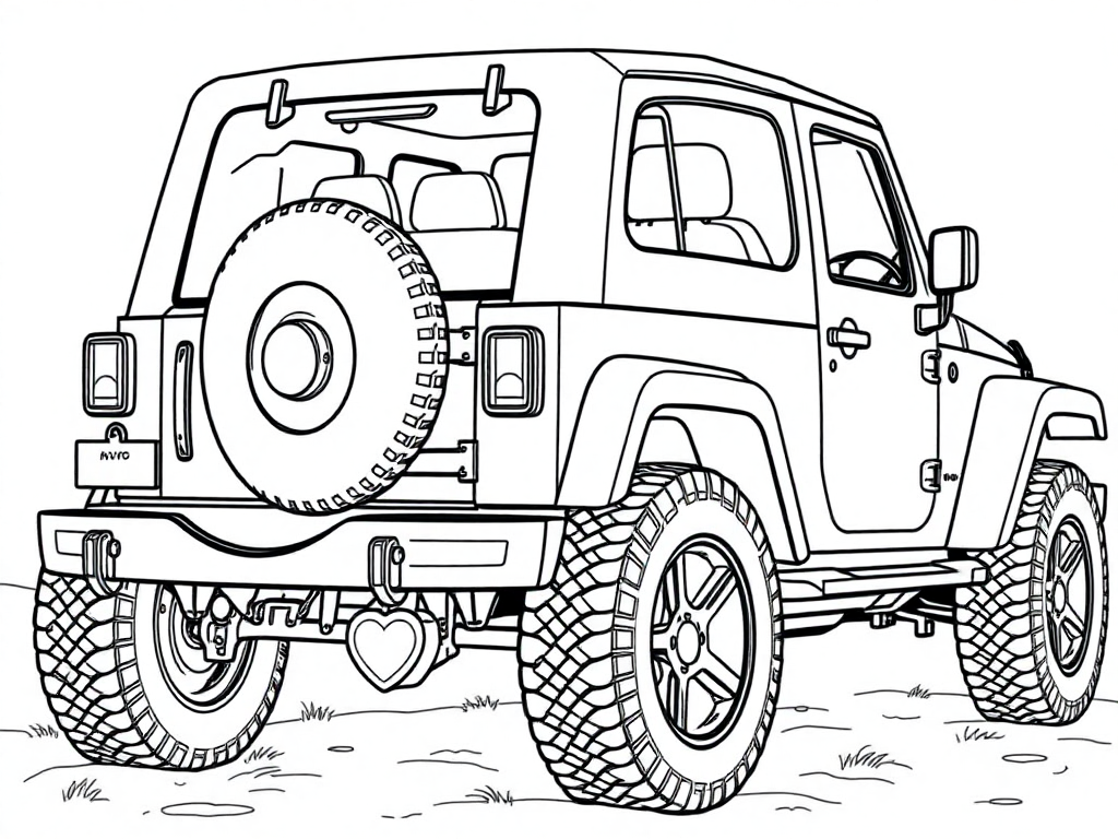 Back View of Jeep Wrangler