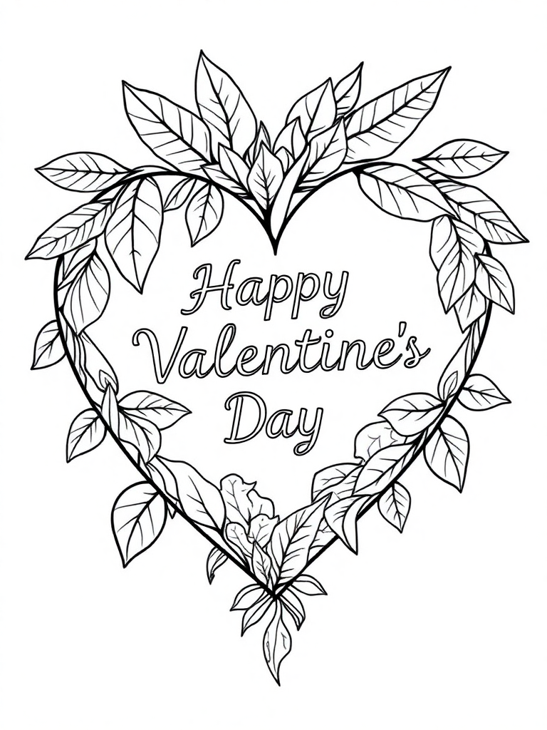 Happy Valentines Day within a romantic heart