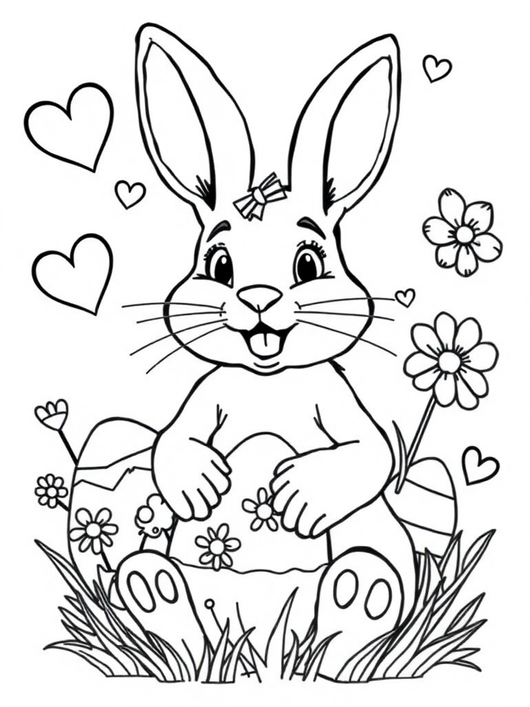 Happy Easter with Easter Bunny