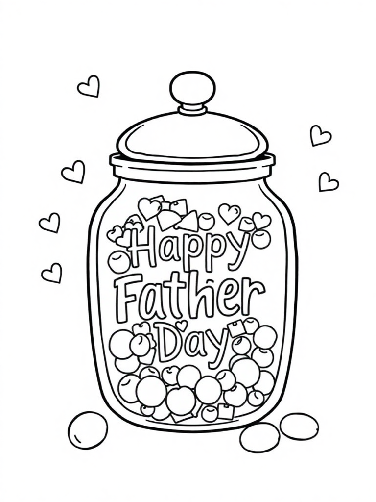 Happy Father's Day with Candy Jar