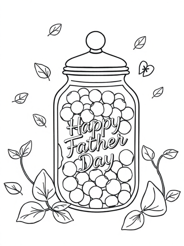 Happy Father's Day with Candy Jar