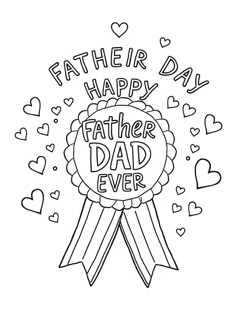 Happy Father's Day with Best Dad Ever Ribbon