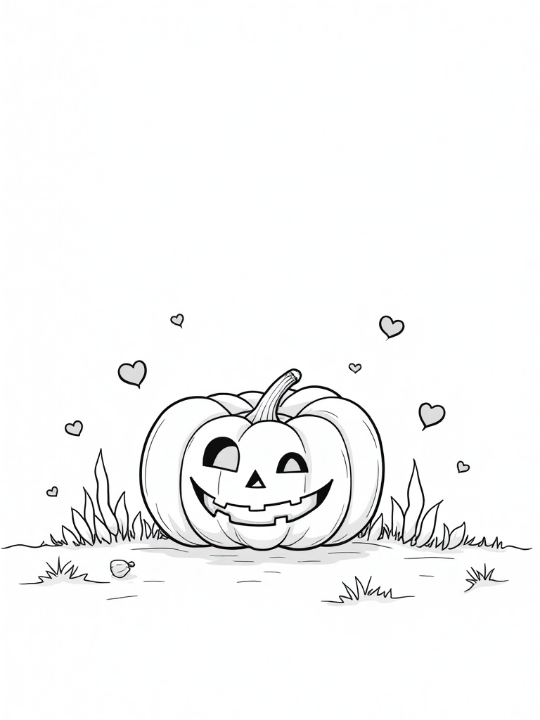Happy Halloween with Halloween Pumpkin field