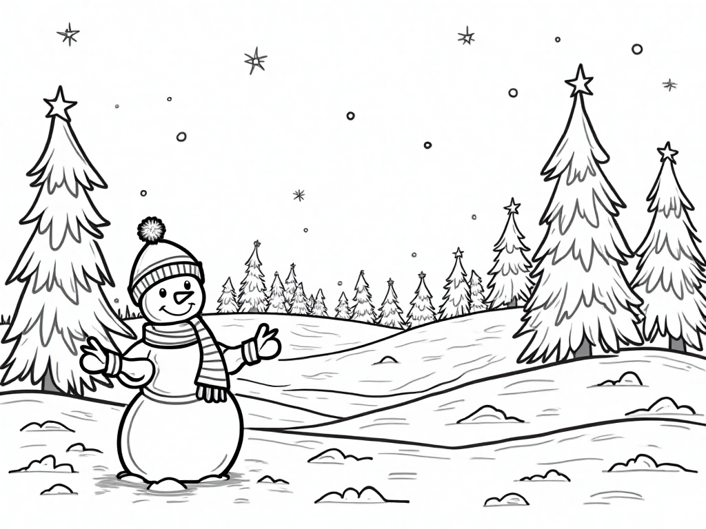 Merry Christmas with Snowman