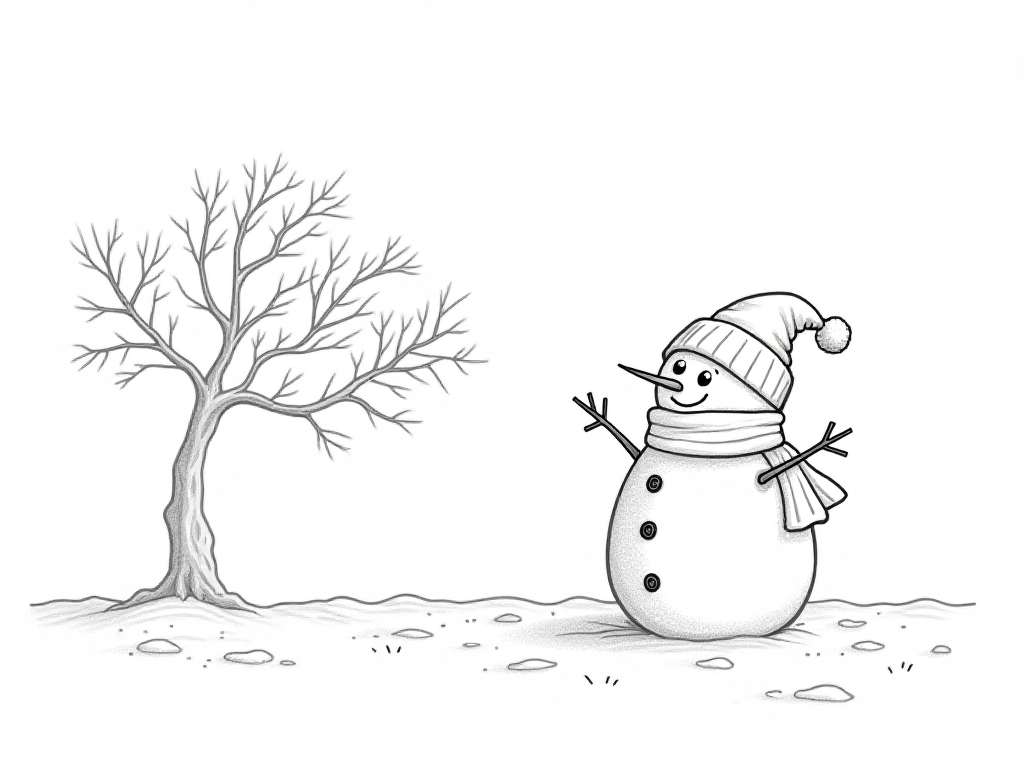 Merry Christmas with Snowman