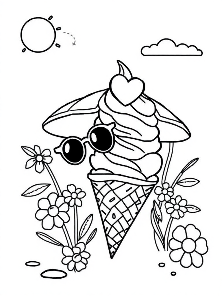Summer coming with ice-cream