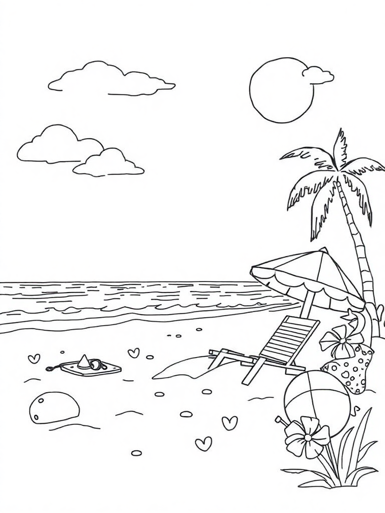 Summer vibe on the beach